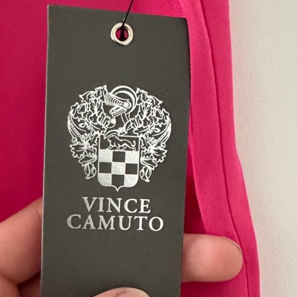 Vince Camuto Fuchsia Lace-Up Blouse Size Small – NWT Bright Pink Top - Picture 3 of 6